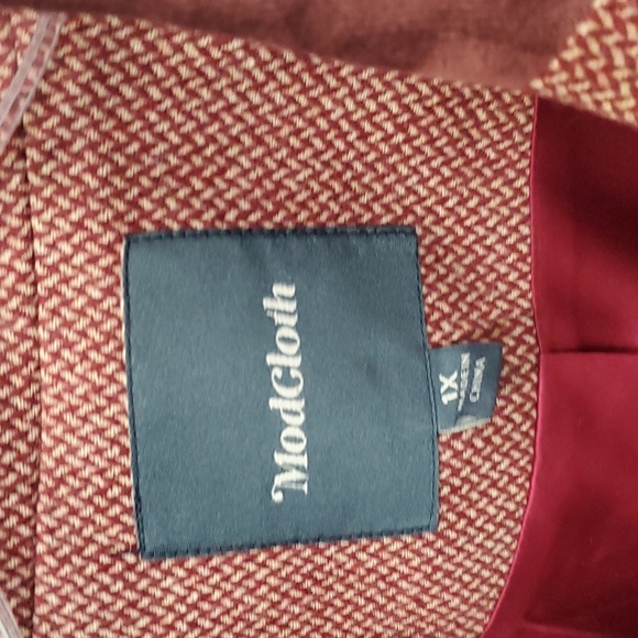 Modcloth tweed style blazer with velvet sz 1x - Picture 2 of 9